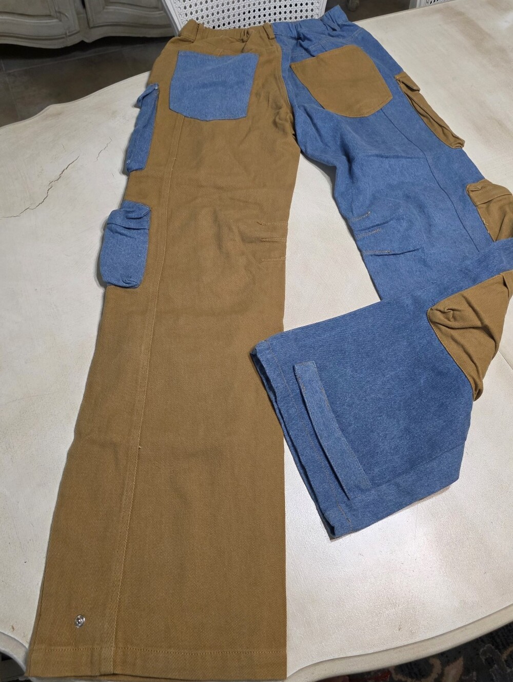 Ms. Bling Miami | Colorblock Utility Cargo Pants. Size S. - Picture 16 of 16